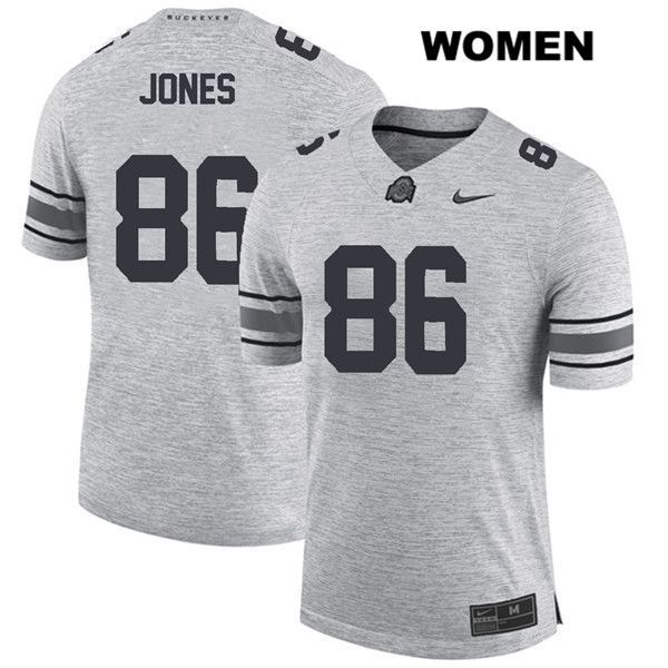 Ohio State Buckeyes Women's Dre'Mont Jones #86 Gray Authentic Nike College NCAA Stitched Football Jersey HX19H23NF